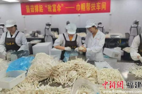 图为巾帼帮扶车间现场。 图为巾帼帮扶车间现场。